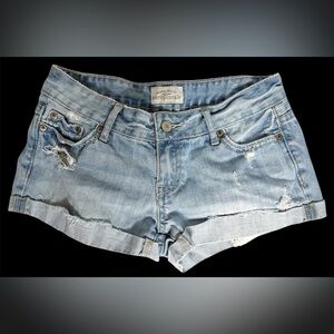 Aeropostale Blue Jean Shorts Distressed size 0